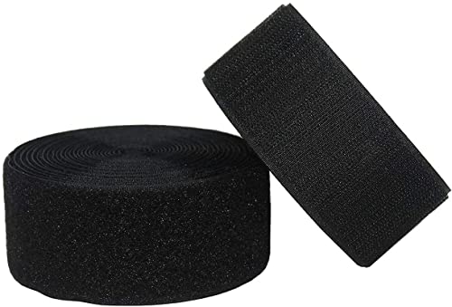 IHKFILAN Klettband zum Nähen Klettband und Haken Aufnähen Bänder Beide Seiten enthalten, 5cm x5M Rolle,Schwarz von IHKFILAN