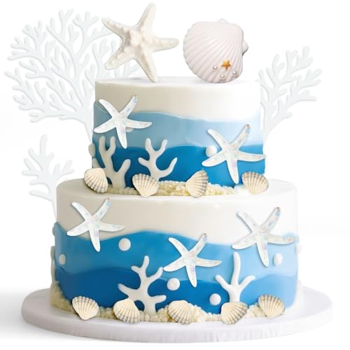 20 Stück Muscheln Tortendeko Unter dem Meer Ozean Kuchendekoration Sommer Seestern Cake Toppers Tortendekoration für Sea Ocean Beach Themenparty, Baby Shower, Geburtstagsfeier 20 Stück Muscheln Tortendeko Unter dem Meer Ozean Kuchendekoration Sommer Seestern Cake Toppers Tortendekoration für Sea Ocean Beach Themenparty, Baby Shower, Geburtstagsfeier von IHLOOTD