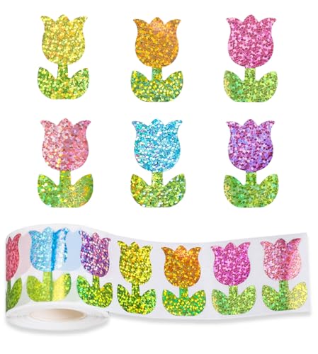 Blumen Sticker 3D 500 Stück Blumen Aufkleber, Scrapbook Travel Sticker Set, Bunte Aufkleber Kinder Sommer, Geschenkaufkleber Geburtstag für Scrapbooking, Umschläge, Geschenke (C) von IHLOOTD