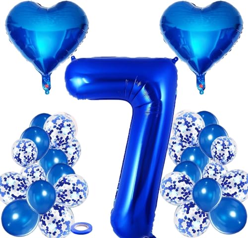 Hedgehog Luftballons 15 Stück Zeichentrickfilm Igel Tiere Helium Ballons Groß Blaue Zahlen Folienballon 7 für Kinder Geburtstagsparty, Thema Party Dekoration Liefert von IHLOOTD