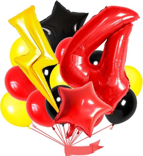 Luftballons Rot Schwarz Gelb Ballons Blitz Luftballons Rote Gelbe Blitz (4 Jahre) von IHLOOTD