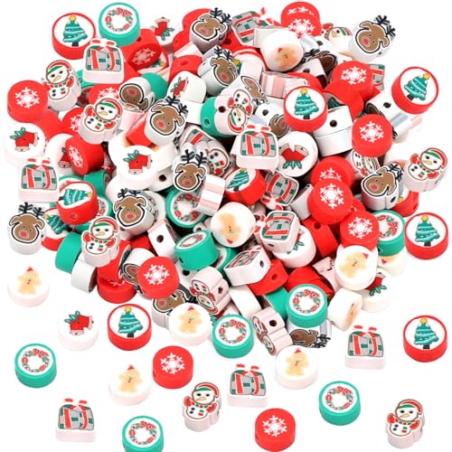 Perlen Weihnachten 200 Stück Weihnachtsperlen zum Auffädeln Bastelperlen Weihnachten Clay Perlen Set Tonperlen Beads Schmuck Weihnachten DIY Armband Halskette Ohrringe Perlen Weihnachten 200 Stück Weihnachtsperlen zum Auffädeln Bastelperlen Weihnachten Clay Perlen Set Tonperlen Beads Schmuck Weihnachten DIY Armband Halskette Ohrringe von IHLOOTD