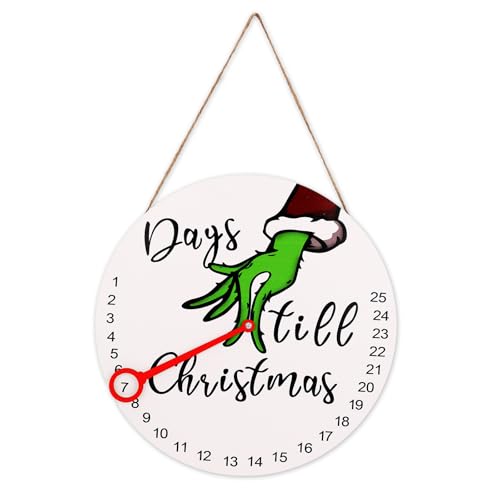 Weihnachts Countdown Kalender, Adventskalender Haus Holz, Christmas Countdown Deko, Weihnachten Hängedekoration 25 Tage Christmas Countdown (A) von IHLOOTD