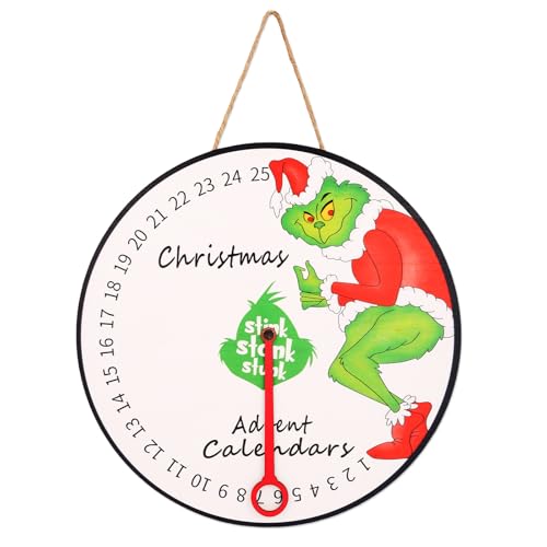 Weihnachts Countdown Kalender, Adventskalender Haus Holz, Christmas Countdown Deko, Weihnachten Hängedekoration 25 Tage Christmas Countdown (B) von IHLOOTD