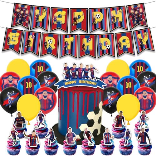 Fussball Party Geburtstag Deko,30Pcs Fußball Thema Party Geburtstagsdekoration Fussball Geburtstagsparty Set Kindergeburtstag Party Supplie Happy Birthday Banner Cake Toppers Ballon Fussball Party Geburtstag Deko,30Pcs Fußball Thema Party Geburtstagsdekoration Fussball Geburtstagsparty Set Kindergeburtstag Party Supplie Happy Birthday Banner Cake Toppers Ballon von IHLux