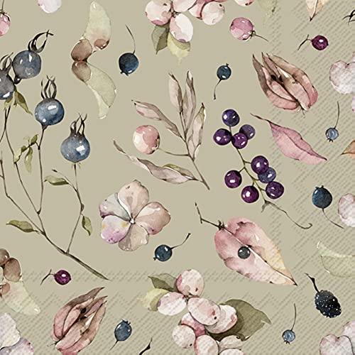IHR Ideal Home Range - Papierservietten AURELIA linen 20 St. Cocktail-Servietten herbstfarben Herbstblumen 25 cm x 25 cm IHR Ideal Home Range - Papierservietten AURELIA linen 20 St. Cocktail-Servietten herbstfarben Herbstblumen 25 cm x 25 cm von IHR Ideal Home Range
