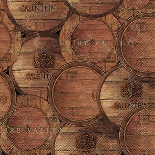 IHR Ideal Home Range - Papierservietten BARRELS 20 St. Cocktail-Servietten 25 cm x 25 cm von IHR Ideal Home Range