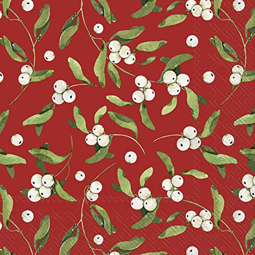 IHR Ideal Home Range - Papierservietten ALBER red 20 St. Lunch-Servietten 33 cm x 33 cm von Boston International