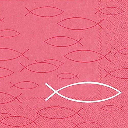 20 Servietten zur Kommunion Taufe Konfirmation Firmung Fische pink rosa 20 Servietten zur Kommunion Taufe Konfirmation Firmung Fische pink rosa von IHR