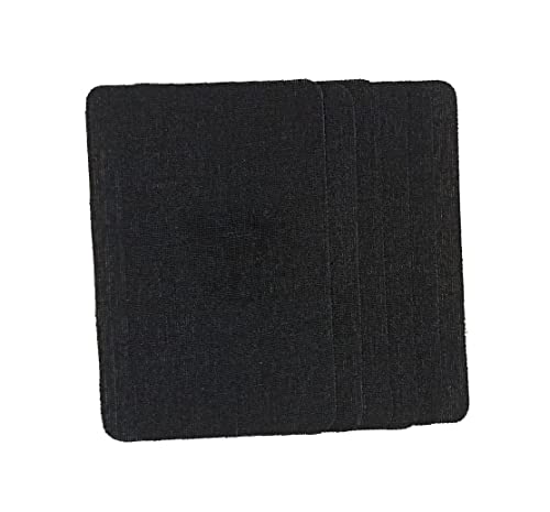 iHS Range Bügelflicken SCHWARZ 6er Set zum Aufbügeln aus Baumwolle 10x15cm I Ausbesserungsflicken Reparatur-Flicken Reparatursatz von iHS Range