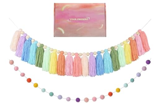 Regenbogen Boho Quaste Girlande 2.0 m 20 Kugeln Blau und Braun Papier Dekorationen für Zuhause Party Hochzeit Regenbogen Boho Quaste Girlande 2.0 m 20 Kugeln Blau und Braun Papier Dekorationen für Zuhause Party Hochzeit von IIDEA