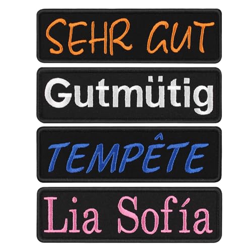 IIFL Personalisierte Stickerei-Namensaufnäher 2 Stück, Militärbänder, Kleidung, Taschen, Westen, Jacken, Arbeitshemden, individuell IIFL Personalisierte Stickerei-Namensaufnäher 2 Stück, Militärbänder, Kleidung, Taschen, Westen, Jacken, Arbeitshemden, individuell von IIFL