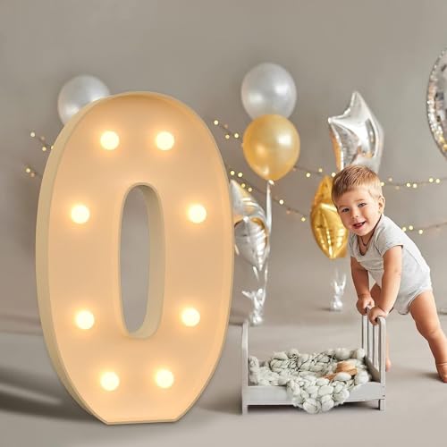 IINCOOY 70–120 cm DIY-Festzelt-Leuchtzahlen for Geburtstagsparty-Dekoration, Mosaik-Zahlen for Luftballons, Jubiläumsfeier, Schaumstoffbrett-Set (Color : 0, Size : 120cm) von IINCOOY