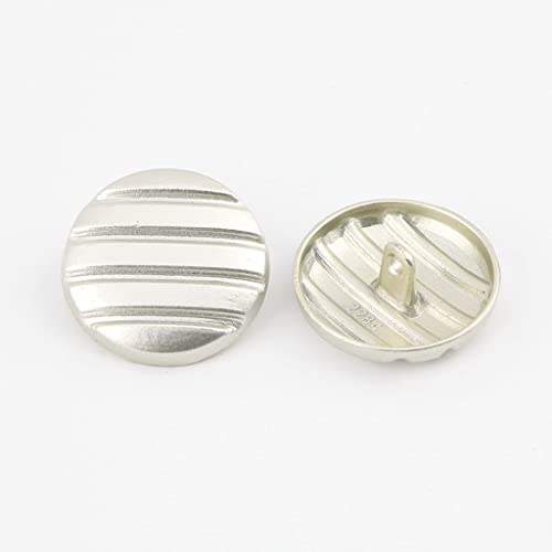 Metallknöpfe, waschbare Beschichtung, runder Schaft, 2 Löcher, dekorative Knöpfe für Kleidung, Overcoat, Nähen (Farbe: B, Größe: 20 mm) (B 25 mm), 10 Stück von IIPOSAQQ