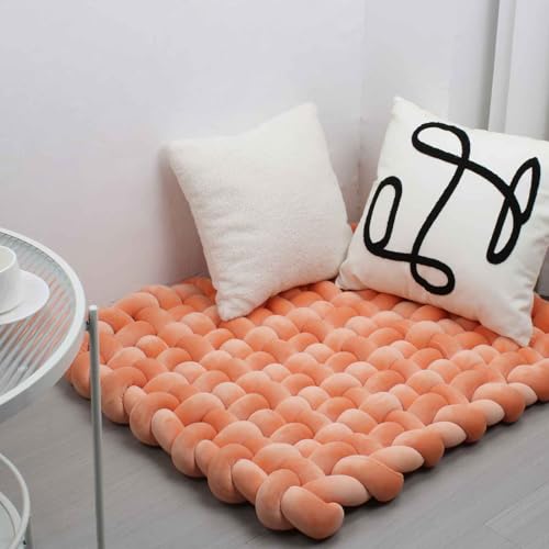 IIQI 70 * 80 cm dick Weiches Kissen handgewebt Tapis de jeu Pour bébé Bauch Zeit Kissenbereich Teppiche Tapis Sitzkissen (Carrot) von IIQI
