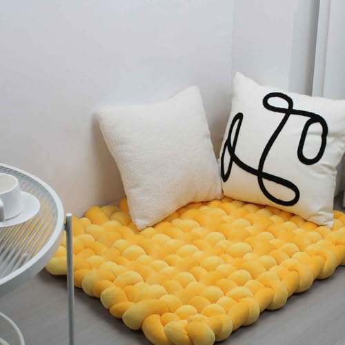 IIQI 70 * 80 cm dick Weiches Kissen handgewebt Tapis de jeu Pour bébé Bauch Zeit Kissenbereich Teppiche Tapis Sitzkissen (Orange) von IIQI