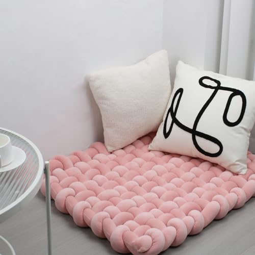 IIQI 70 * 80 cm dick Weiches Kissen handgewebt Tapis de jeu Pour bébé Bauch Zeit Kissenbereich Teppiche Tapis Sitzkissen (Rose Gold) von IIQI