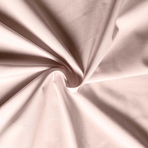 IK SIKD Baumwolle-Polyester Popeline Stoff zum Nähen Meterware 2x1,50. Babyrosa, Einfarbig, Leichte Pflege, Ideal für Patchwork von IK SIKD