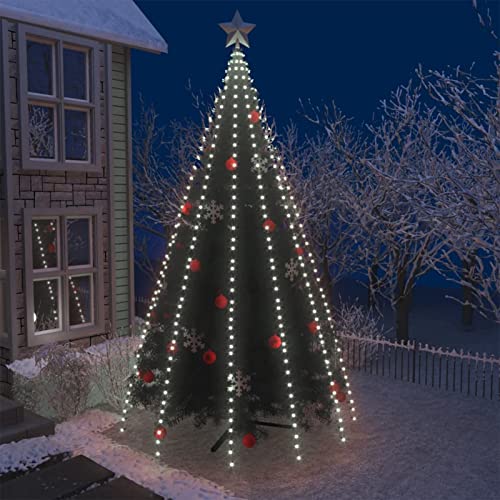 IKAYAA Lichterkette Weißnachtsbaum Christbaumbeleuchtung Weißnachtsbaum für Tannenbaum-KaltWeiß-500 cm von IKAYAA