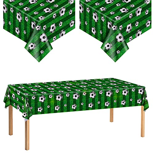 2 x Fußball-Tischdecken 137 x 274 cm, wasserdicht, schmutzabweisend, Kunststoff-Tischdecke, rechteckige Tischdecken für Weltmeisterschaft, Geburtstag, Hochzeit, Esszimmer, Party, Dekorationen 2 x Fußball-Tischdecken 137 x 274 cm, wasserdicht, schmutzabweisend, Kunststoff-Tischdecke, rechteckige Tischdecken für Weltmeisterschaft, Geburtstag, Hochzeit, Esszimmer, Party, Dekorationen von IKAYAS