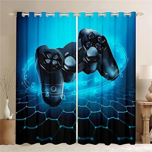 IKDZCM Luxus Game Player Druck Griff Gamepad Junge Kinder Fenster Vorhänge Jalousien für Wohnzimmer Schlafzimmer Küche Tür Wohnkultur BxH/2x80x160cm IKDZCM Luxus Game Player Druck Griff Gamepad Junge Kinder Fenster Vorhänge Jalousien für Wohnzimmer Schlafzimmer Küche Tür Wohnkultur BxH/2x80x160cm von IKDZCM