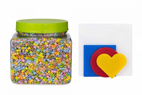 IKEA Bügelperlen-Set "Pyssla" Steckperlen - ca. 13.000 Stück, 650g - Pastellfarben - plus vier Steckplatten IKEA Bügelperlen-Set "Pyssla" Steckperlen - ca. 13.000 Stück, 650g - Pastellfarben - plus vier Steckplatten von IKEA