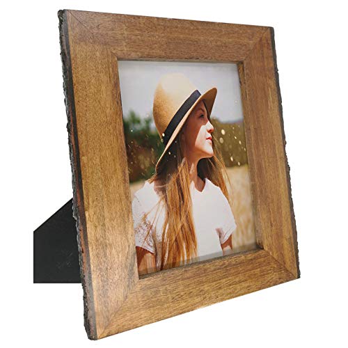 IKEREE Bilderrahmen, 12,7 x 17,8 cm, mit natürlichen Rindenkanten, rustikaler brauner Holz-Bilderrahmen für Tischplatte oder Wandmontage. IKEREE Bilderrahmen, 12,7 x 17,8 cm, mit natürlichen Rindenkanten, rustikaler brauner Holz-Bilderrahmen für Tischplatte oder Wandmontage. von IKEREE