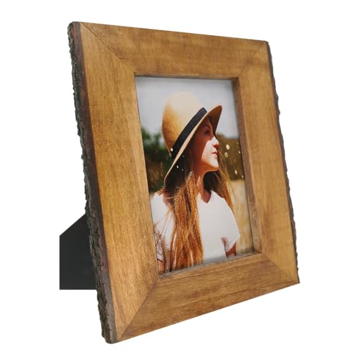 IKEREE Rustikaler Bilderrahmen mit natürlichen Rindenkanten, brauner Holz-Bilderrahmen für Tischplatte oder Wandmontage, 10,2 x 15,2 cm IKEREE Rustikaler Bilderrahmen mit natürlichen Rindenkanten, brauner Holz-Bilderrahmen für Tischplatte oder Wandmontage, 10,2 x 15,2 cm von IKEREE