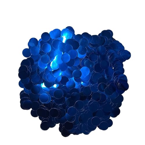 Glitzer Konfetti 50g Metallic Konfetti Folie Glitter Gefüllte Luftballons Tisch Hochzeit Geburtstag Dekoration(Blue 1.5cm) von IKFGTJRE