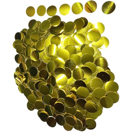 Glitzer Konfetti 50g Metallic Konfetti Folie Glitter Gefüllte Luftballons Tisch Hochzeit Geburtstag Dekoration(Gold 1.5cm) von IKFGTJRE