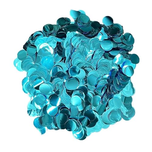 Glitzer Konfetti 50g Metallic Konfetti Folie Glitter Gefüllte Luftballons Tisch Hochzeit Geburtstag Dekoration(Light blue 1.5cm) von IKFGTJRE