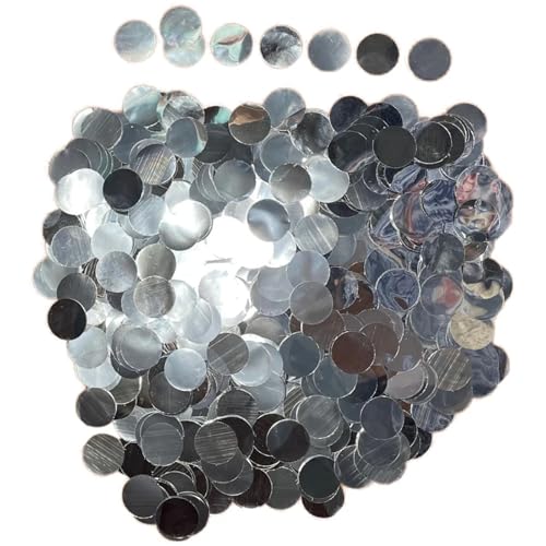 Glitzer Konfetti 50g Metallic Konfetti Folie Glitter Gefüllte Luftballons Tisch Hochzeit Geburtstag Dekoration(Silver 1.5cm) von IKFGTJRE