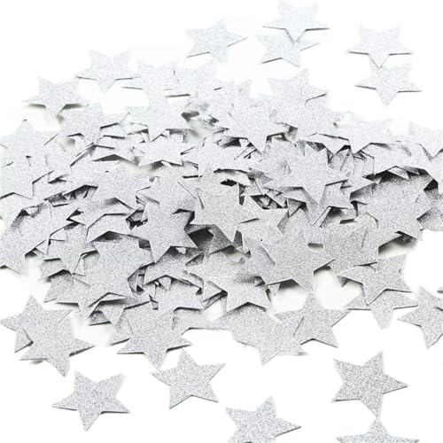 Glitzer Konfetti Glitzernde Konfetti-Kreise for Hochzeitsfeiern und Tischdekoration, 3 cm Durchmesser (Glitzer, Gold, Schwarz, 200 Stück)(Color 06) von IKFGTJRE