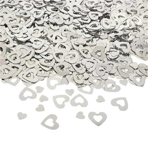 Glitzer Konfetti Hochzeitskonfetti 20 g/Packung, Hochzeitsfeier, glitzernd, farbig, Tischdekoration for Valentinstag, Verlobung(Silver,1pc) von IKFGTJRE