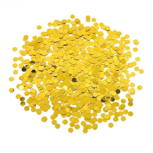 Glitzer Konfetti Konfetti 15 g/Beutel 6 mm runde Pailletten Streusel Tischstreuer Hochzeitsdekoration Sprühen DIY Handwerk(Gold) von IKFGTJRE