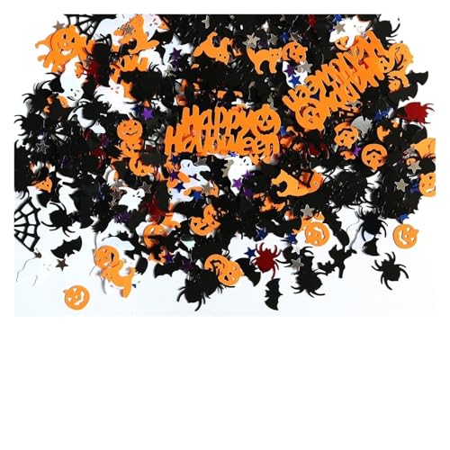 Glitzer Konfetti Konfetti Glitter 15g/set Halloween Dekorationen Streuen Streusel Kürbis for Party(Color 01) von IKFGTJRE