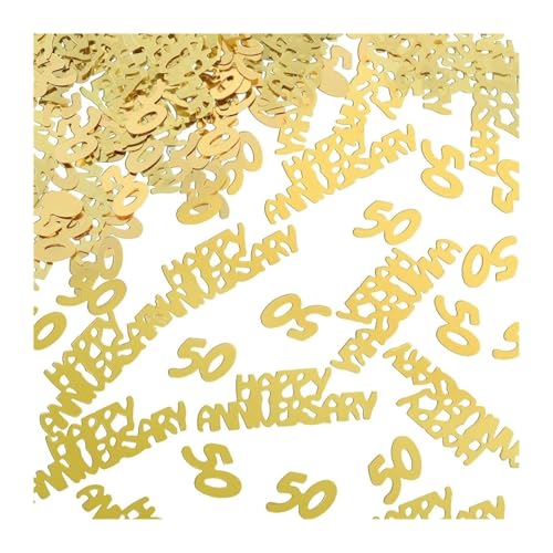 Glitzer Konfetti Konfetti Glitter Ca. 800 stücke Gold 50th Anniversary Tisch Dekorationen for Hochzeit Party Dekoration von IKFGTJRE