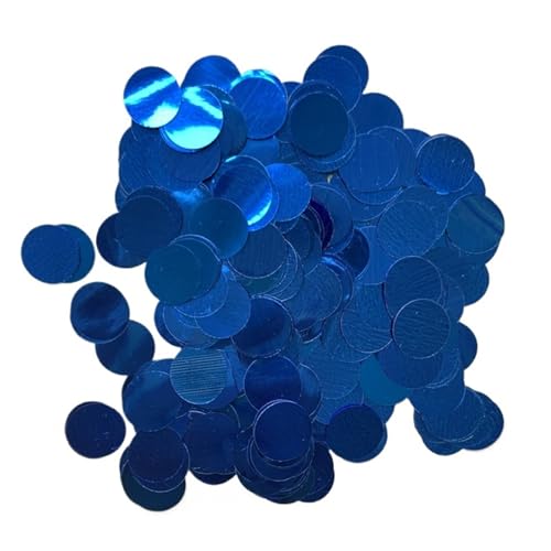 Glitzer Konfetti Konfetti Metallic Folie 1,5 cm Runde Stern Herz Pailletten Tisch Hochzeit Geburtstag Party Dekorationen(DEEP BLUE,1Kg) von IKFGTJRE