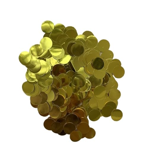 Glitzer Konfetti Konfetti Metallic Folie 1,5 cm Runde Stern Herz Pailletten Tisch Hochzeit Geburtstag Party Dekorationen(Gold,500g) von IKFGTJRE