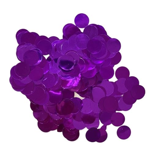 Glitzer Konfetti Konfetti Metallic Folie 1,5 cm Runde Stern Herz Pailletten Tisch Hochzeit Geburtstag Party Dekorationen(PURPLE,500g) von IKFGTJRE