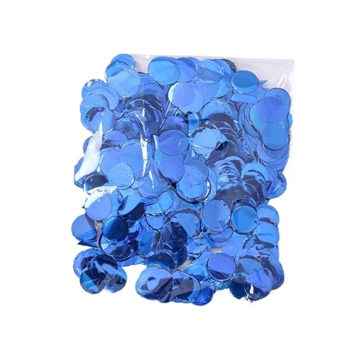 Glitzer Konfetti Kreisförmiges Konfetti 10/20/30/50 g Farbpailletten Hochzeit Geburtstagsfeier Festival Feier Ballonfüller Folienpapierreste(Blue,20g) von IKFGTJRE