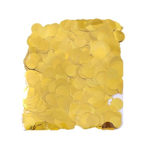 Glitzer Konfetti Kreisförmiges Konfetti 10/20/30/50 g Farbpailletten Hochzeit Geburtstagsfeier Festival Feier Ballonfüller Folienpapierreste(Gold,10g) von IKFGTJRE