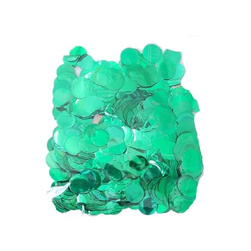 Glitzer Konfetti Kreisförmiges Konfetti 10/20/30/50 g Farbpailletten Hochzeit Geburtstagsfeier Festival Feier Ballonfüller Folienpapierreste(Green,10g) von IKFGTJRE