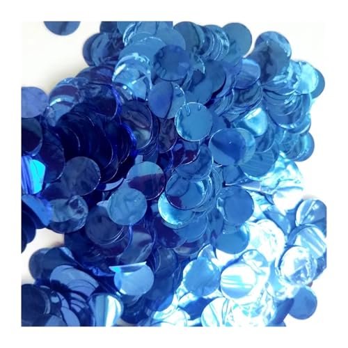 Glitzer Konfetti Runde Konfetti 300/500/1000 G Rosa Silber Gold 1,5 cm Glitter Folie for Geburtstag Hochzeit Party Decor(Blue,500g 1.5cm) von IKFGTJRE