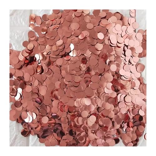 Glitzer Konfetti Runde Konfetti 300/500/1000 G Rosa Silber Gold 1,5 cm Glitter Folie for Geburtstag Hochzeit Party Decor(Color 01,500g 1.5cm) von IKFGTJRE