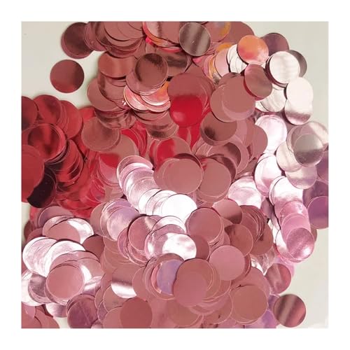 Glitzer Konfetti Runde Konfetti 300/500/1000 G Rosa Silber Gold 1,5 cm Glitter Folie for Geburtstag Hochzeit Party Decor(Pink,500g 1.5cm) von IKFGTJRE
