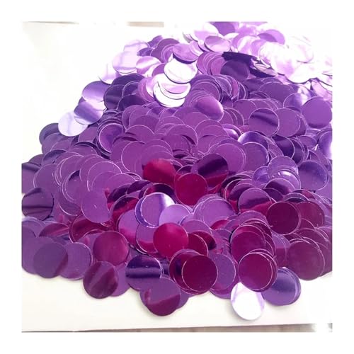 Glitzer Konfetti Runde Konfetti 300/500/1000 G Rosa Silber Gold 1,5 cm Glitter Folie for Geburtstag Hochzeit Party Decor(Purple,1kg 1.5cm) von IKFGTJRE