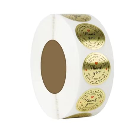 Prägeaufkleber 200/500 Stück/Rolle 50 mm Silber-Gold-Prägeaufkleber for Prägestempel, individuelle Blanko-Prägesiegeletiketten for Selbermachen von Einladungskarten(2.5cm 500pcs T) von IKFGTJRE