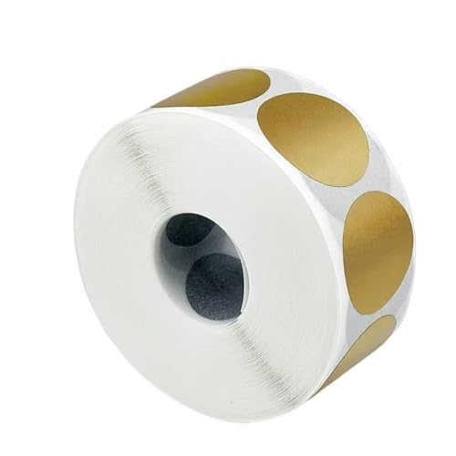 Prägeaufkleber 300 Stück Rubbelaufkleber, runde Etiketten, Aufkleber, Gold/Silber, DIY, handgefertigt, for Spiele, Rubbelaufkleber, Etiketten, Partyzubehör(300PCS-Gold) von IKFGTJRE