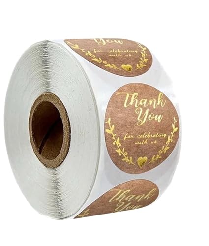 Prägeaufkleber Aufkleber „Danke, dass Sie mit uns feiern“ for Einladungskarten, Hochzeiten, Geburtstage, Jahrestage, Feste, Gastgeschenke, Geschenkverpackungen(ColorB) von IKFGTJRE